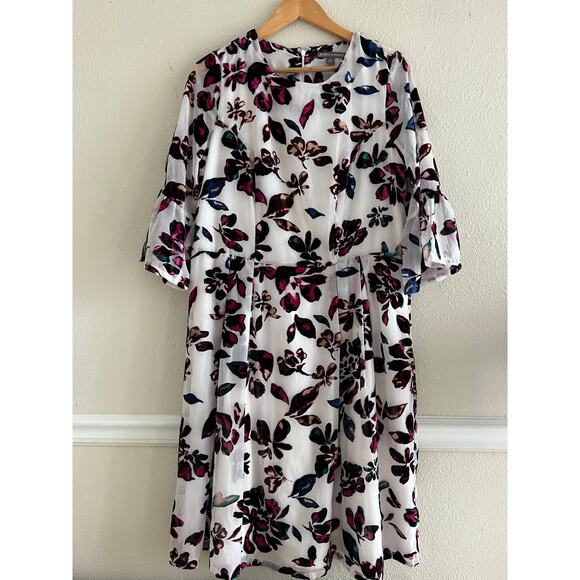 Jessica London floral velvet burnout‎ dress size 12W Boho Party Feminine - Picture 1 of 13